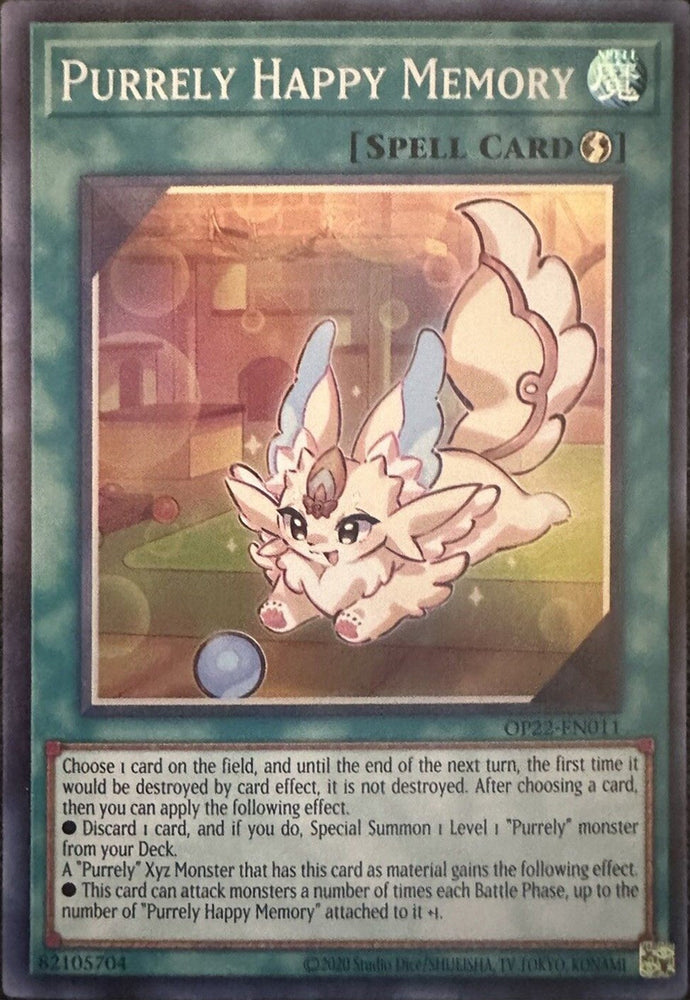 Purrely Happy Memory [OP22-EN011] Super Rare Yu-Gi-Oh!