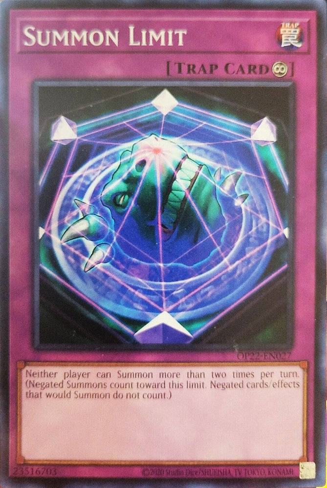 Summon Limit [OP22-EN027] Common Yu-Gi-Oh!
