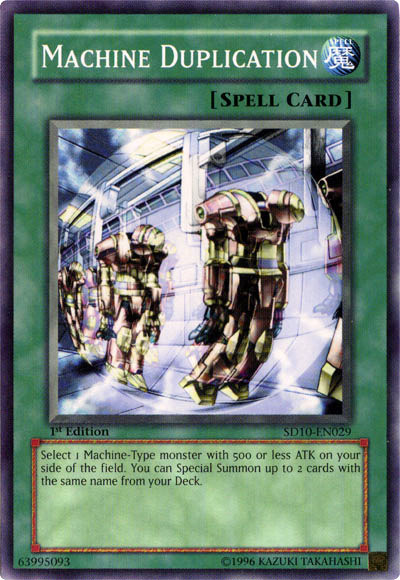 Machine Duplication [SD10-EN029] Common Yu-Gi-Oh!