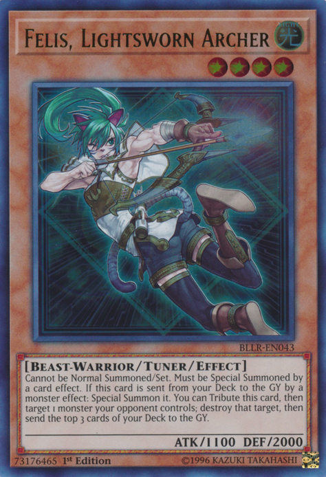 Felis, Lightsworn Archer [BLLR-EN043] Ultra Rare Yu-Gi-Oh!