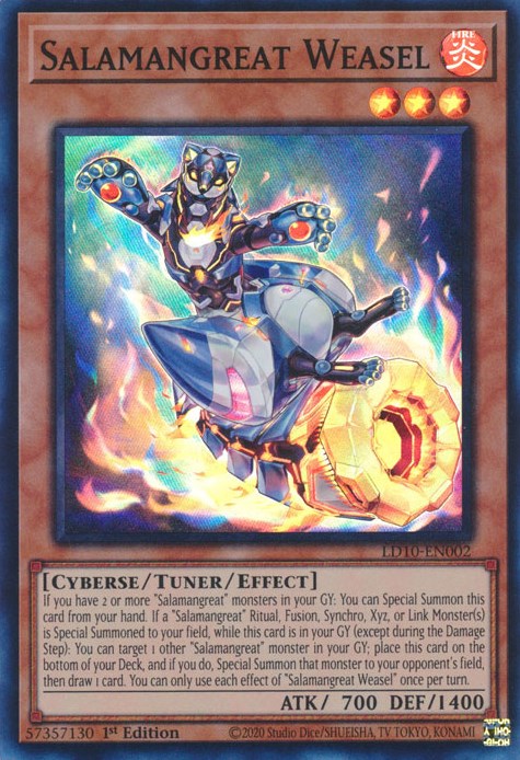 Salamangreat Weasel [LD10-EN002] Super Rare Yu-Gi-Oh!