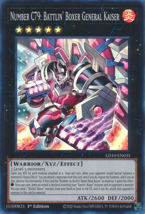 Number C79: Battlin' Boxer General Kaiser [LD10-EN035] Super Rare Yu-Gi-Oh!