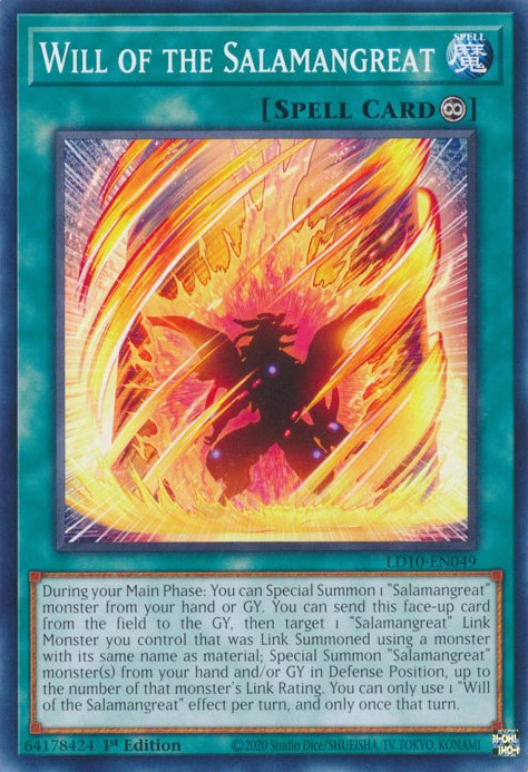 Will of the Salamangreat [LD10-EN049] Common Yu-Gi-Oh!