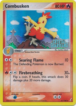 Combusken (31/100) (Stamped) [EX: Crystal Guardians] Pokémon