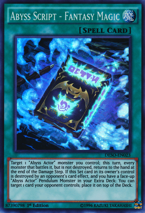 Abyss Script - Fantasy Magic [DESO-EN023] Super Rare Yu-Gi-Oh!