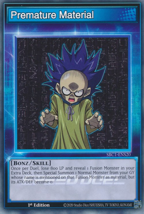 Premature Material [SBC1-ENS20] Common Yu-Gi-Oh!