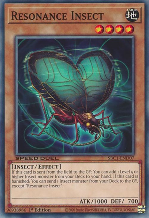 Resonance Insect [SBC1-END07] Common Yu-Gi-Oh!