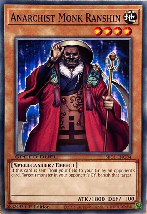 Anarchist Monk Ranshin [SBC1-ENG04] Common Yu-Gi-Oh!