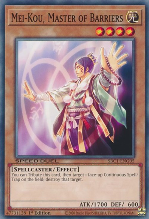 Mei-Kou, Master of Barriers [SBC1-ENG05] Common Yu-Gi-Oh!