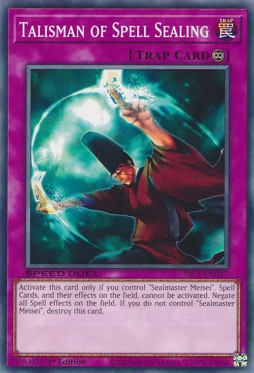 Talisman of Spell Sealing [SBC1-ENG17] Common Yu-Gi-Oh!