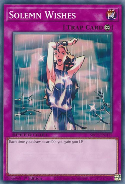 Solemn Wishes [SBC1-ENH17] Common Yu-Gi-Oh!