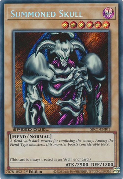 Summoned Skull [SBC1-ENI01] Secret Rare Yu-Gi-Oh!