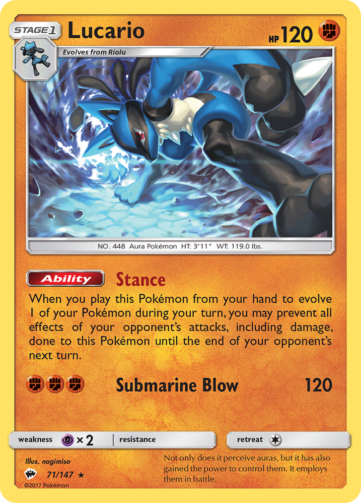 Lucario (71/147) [Sun & Moon: Burning Shadows] Pokémon