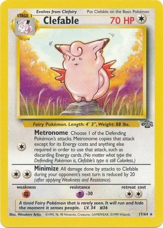 Clefable (17/64) [Jungle Unlimited] Pokémon