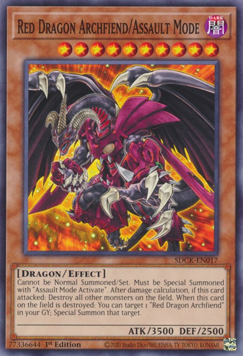 Red Dragon Archfiend/Assault Mode [SDCK-EN017] Common Yu-Gi-Oh!