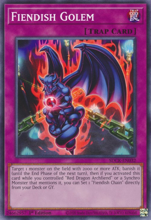 Fiendish Golem [SDCK-EN032] Common Yu-Gi-Oh!