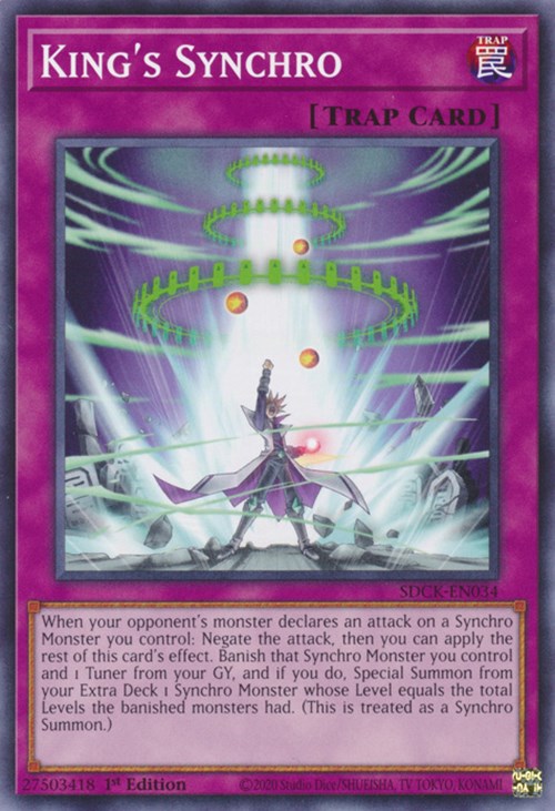 King's Synchro [SDCK-EN034] Common Yu-Gi-Oh!