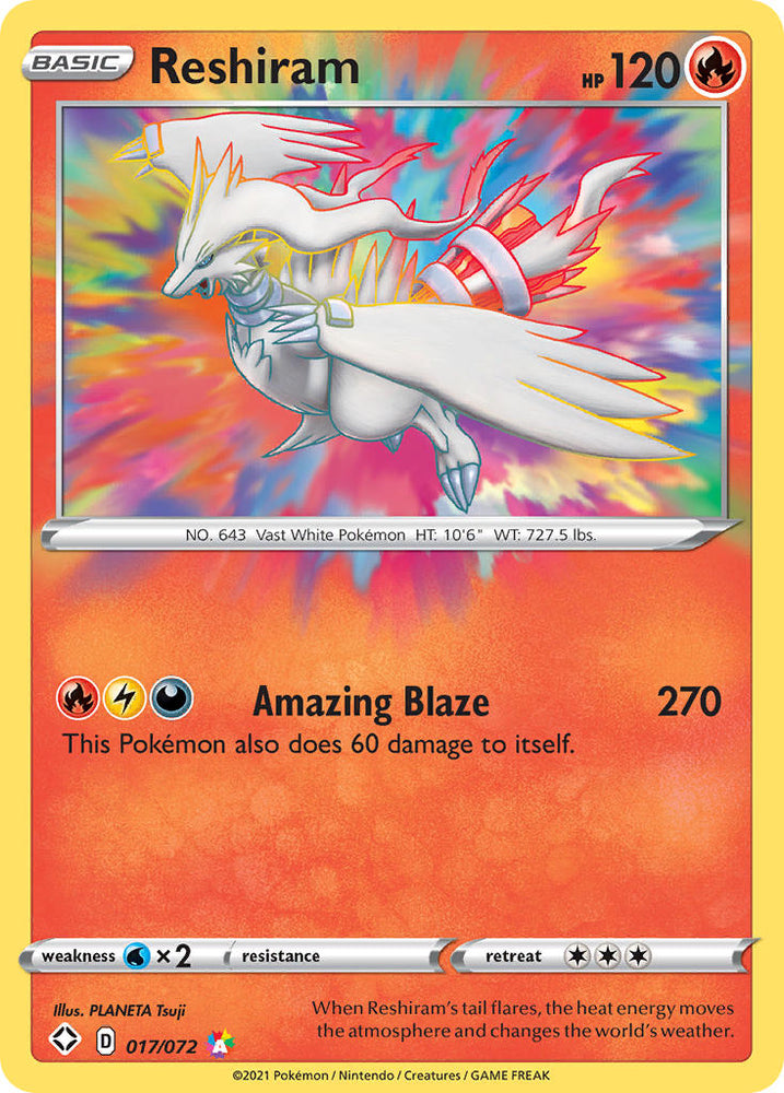 Reshiram (017/072) [Sword & Shield: Shining Fates] Pokémon