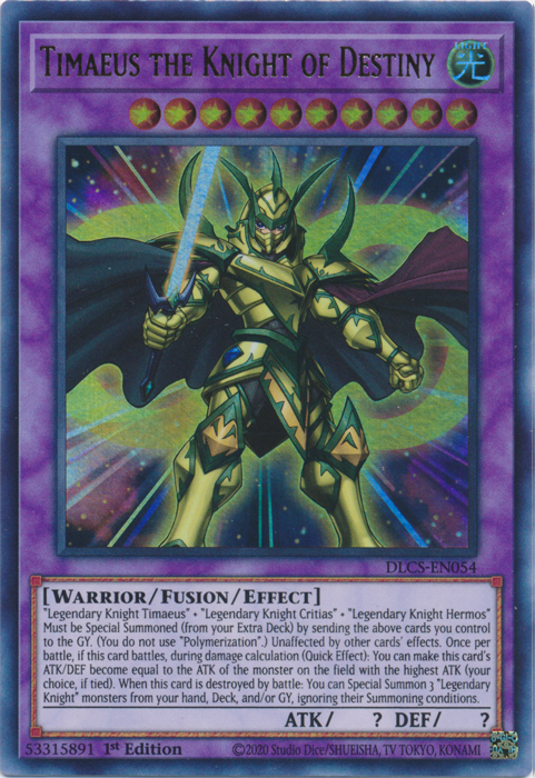 Timaeus the Knight of Destiny [DLCS-EN054] Ultra Rare Yu-Gi-Oh!