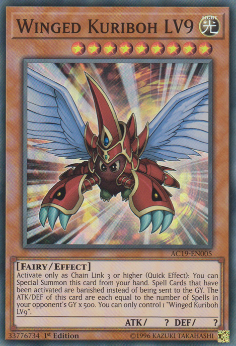 Winged Kuriboh LV9 [AC19-EN005] Super Rare Yu-Gi-Oh!