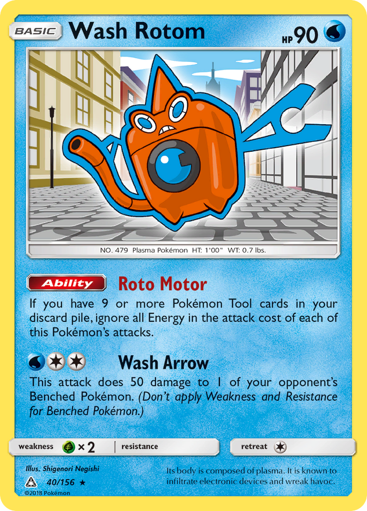Wash Rotom (40/156) [Sun & Moon: Ultra Prism] Pokémon