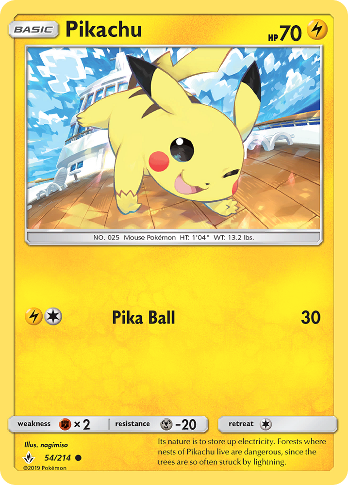 Pikachu (54/214) [Sun & Moon: Unbroken Bonds] Pokémon