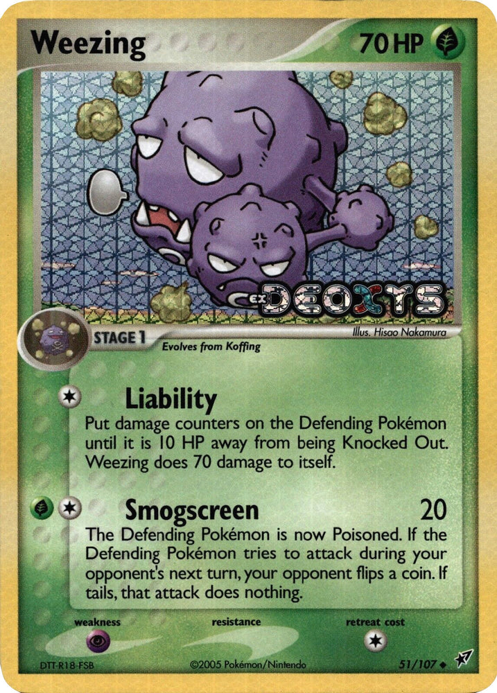 Weezing (51/107) (Stamped) [EX: Deoxys] Pokémon