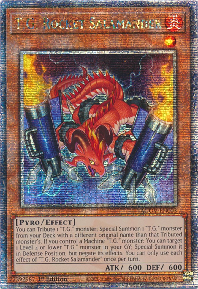 T.G. Rocket Salamander (Quarter Century Secret Rare) [AGOV-EN003] Quarter Century Secret Rare Yu-Gi-Oh!