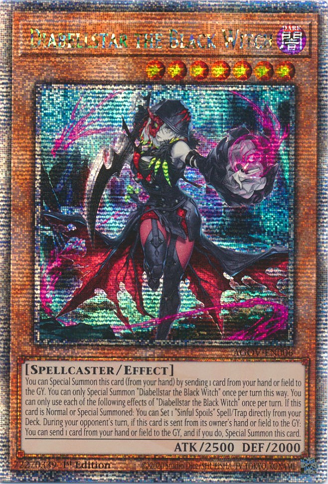 Diabellstar the Black Witch (Quarter Century Secret Rare) [AGOV-EN006] Quarter Century Secret Rare Yu-Gi-Oh!