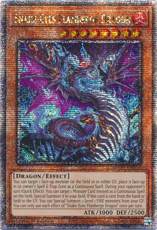 Snake-Eyes Flamberge Dragon (Quarter Century Secret Rare) [AGOV-EN010] Quarter Century Secret Rare Yu-Gi-Oh!