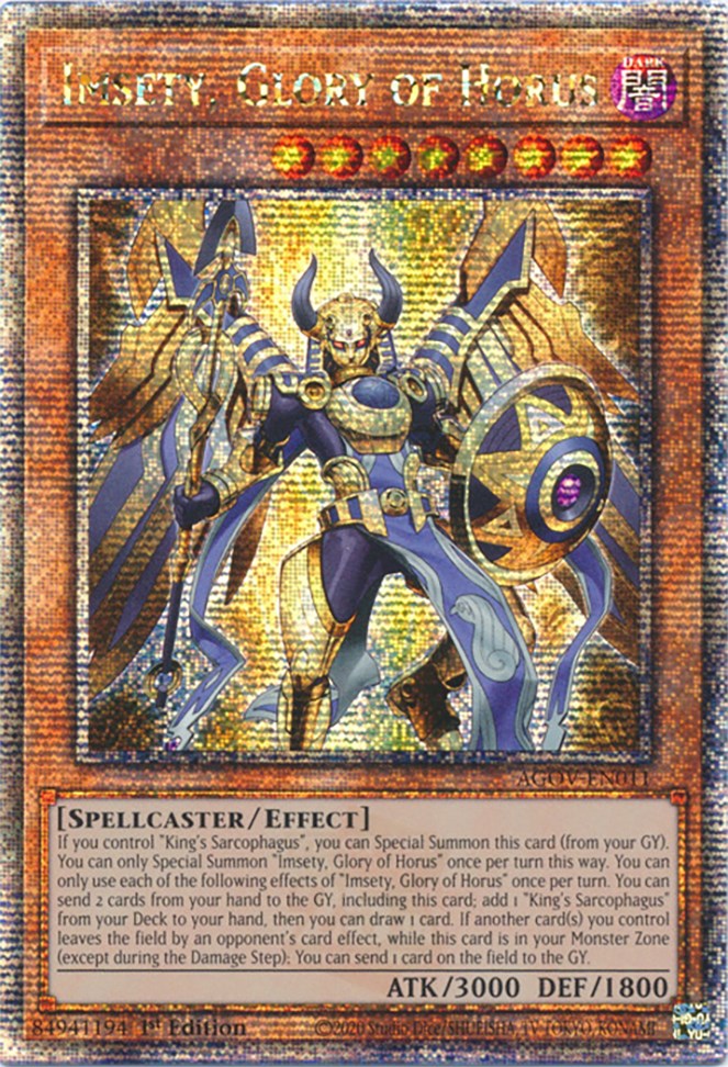 Imsety, Glory of Horus (Quarter Century Secret Rare) [AGOV-EN011] Quarter Century Secret Rare Yu-Gi-Oh!
