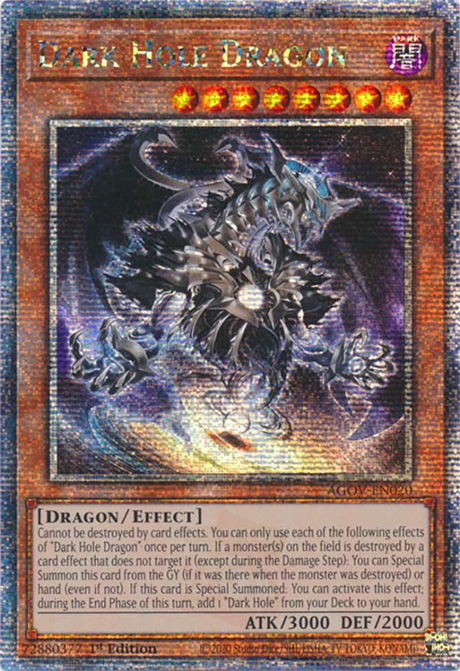 Dark Hole Dragon (Quarter Century Secret Rare) [AGOV-EN020] Quarter Century Secret Rare Yu-Gi-Oh!