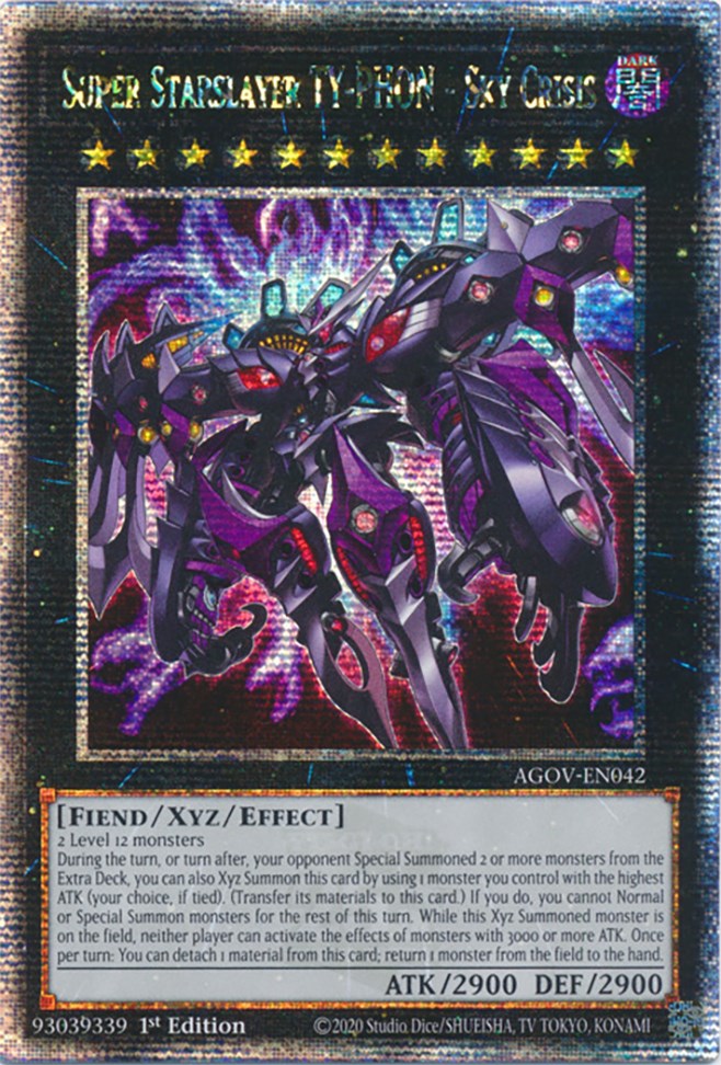 Super Starslayer TY-PHON - Sky Crisis (Quarter Century Secret Rare) [AGOV-EN042] Quarter Century Secret Rare Yu-Gi-Oh!