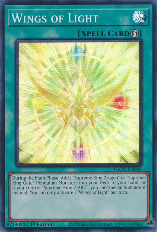 Wings of Light [AGOV-EN048] Super Rare Yu-Gi-Oh!