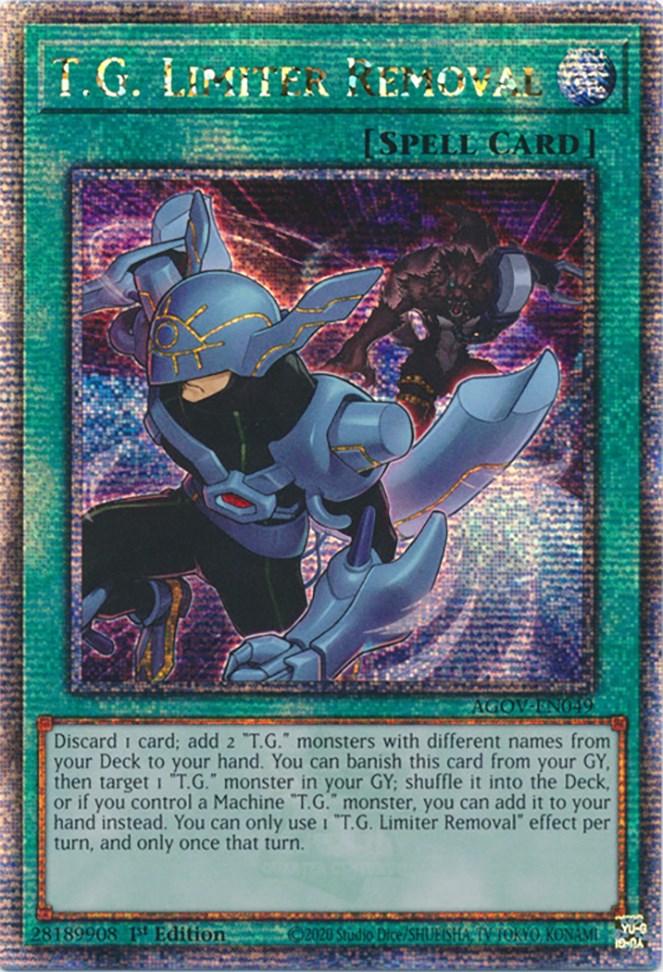 T.G. Limiter Removal (Quarter Century Secret Rare) [AGOV-EN049] Quarter Century Secret Rare Yu-Gi-Oh!