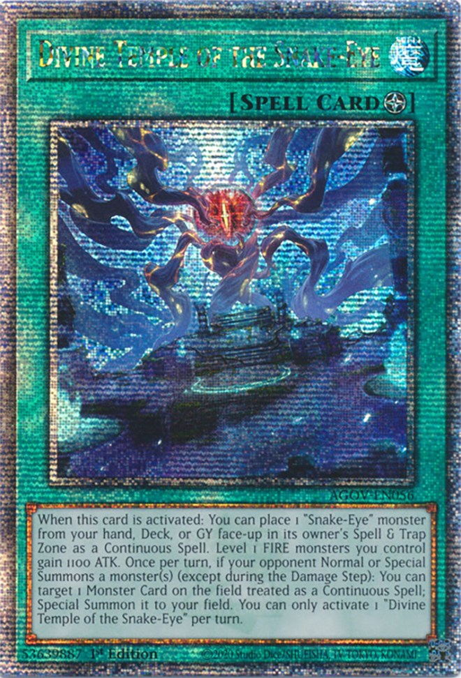 Divine Temple of the Snake-Eye (Quarter Century Secret Rare) [AGOV-EN056] Quarter Century Secret Rare Yu-Gi-Oh!