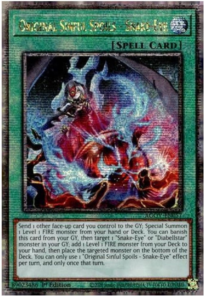 Original Sinful Spoils - Snake-Eye (Quarter Century Secret Rare) [AGOV-EN057] Quarter Century Secret Rare Yu-Gi-Oh!