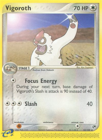 Vigoroth (52/100) [EX: Sandstorm] Pokémon