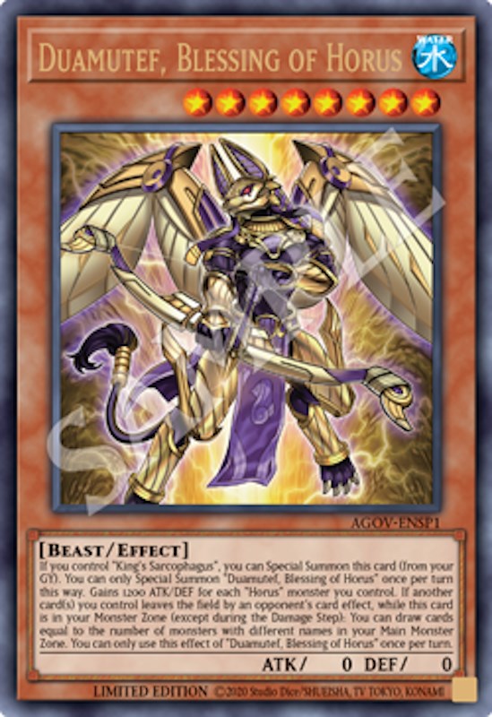 Duamutef, Blessing of Horus (AGOV-ENSP1) [AGOV-ENSP1] Ultra Rare Yu-Gi-Oh!
