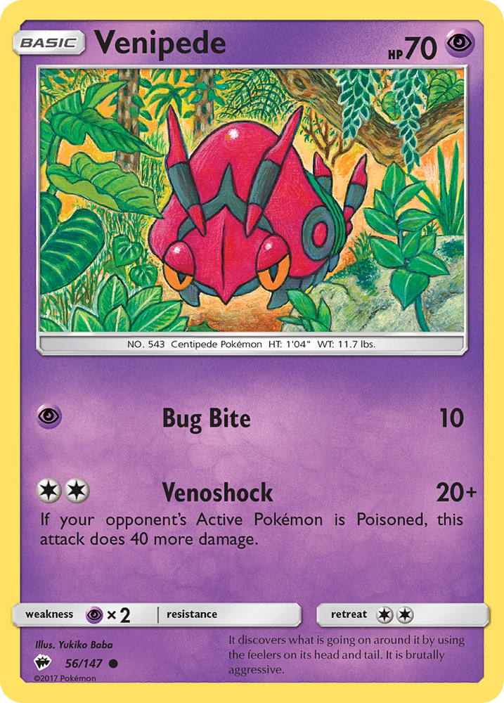 Venipede (56/147) [Sun & Moon: Burning Shadows] Pokémon