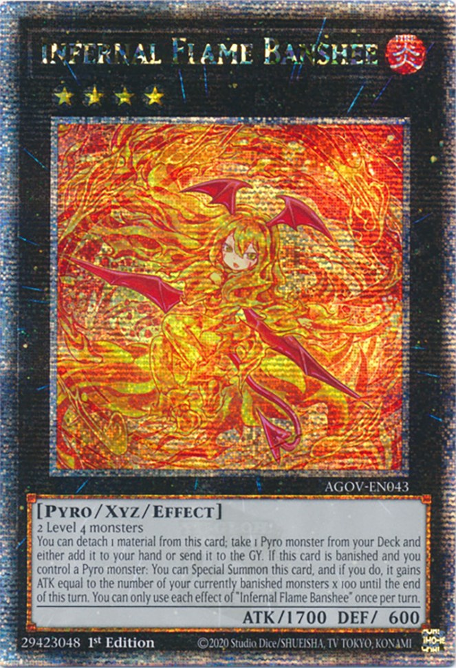 Infernal Flame Banshee (Quarter Century Secret Rare) [AGOV-EN043] Quarter Century Secret Rare Yu-Gi-Oh!