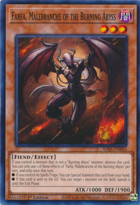 Farfa, Malebranche of the Burning Abyss [SDSA-EN016] Common Yu-Gi-Oh!