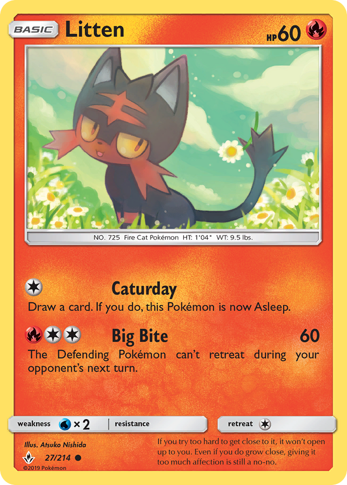 Litten (27/214) [Sun & Moon: Unbroken Bonds] Pokémon