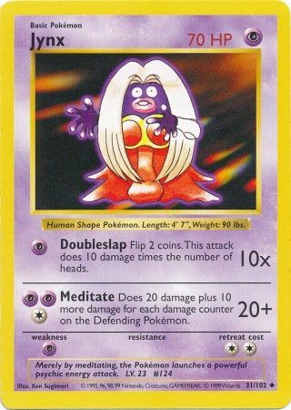 Jynx (31/102) [Base Set Shadowless Unlimited] Pokémon