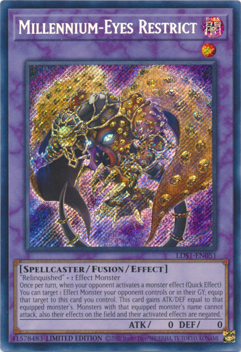 Millennium-Eyes Restrict [LDS1-EN051] Secret Rare Yu-Gi-Oh!