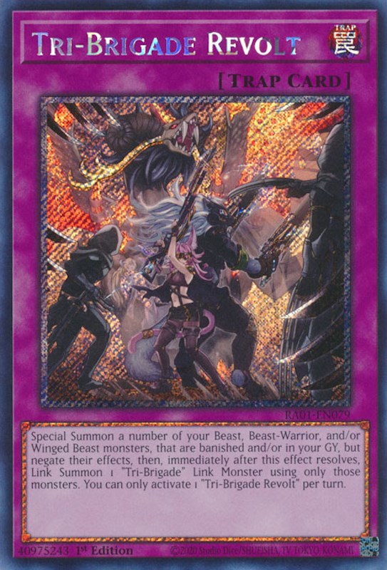Tri-Brigade Revolt [RA01-EN079] Platinum Secret Rare Yu-Gi-Oh!