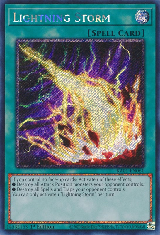 Lightning Storm [RA01-EN061] Platinum Secret Rare Yu-Gi-Oh!