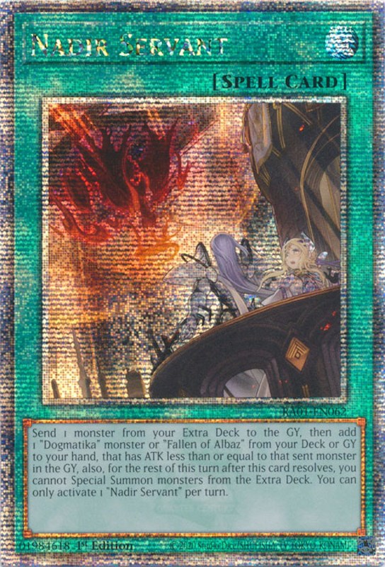 Nadir Servant [RA01-EN062] Quarter Century Secret Rare Yu-Gi-Oh!