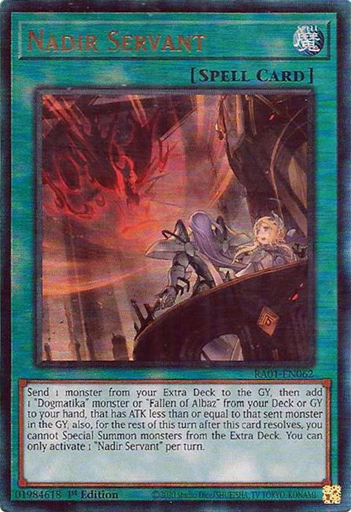 Nadir Servant [RA01-EN062] Prismatic Ultimate Rare Yu-Gi-Oh!
