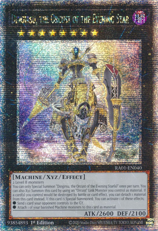 Dingirsu, the Orcust of the Evening Star [RA01-EN040] Quarter Century Secret Rare Yu-Gi-Oh!